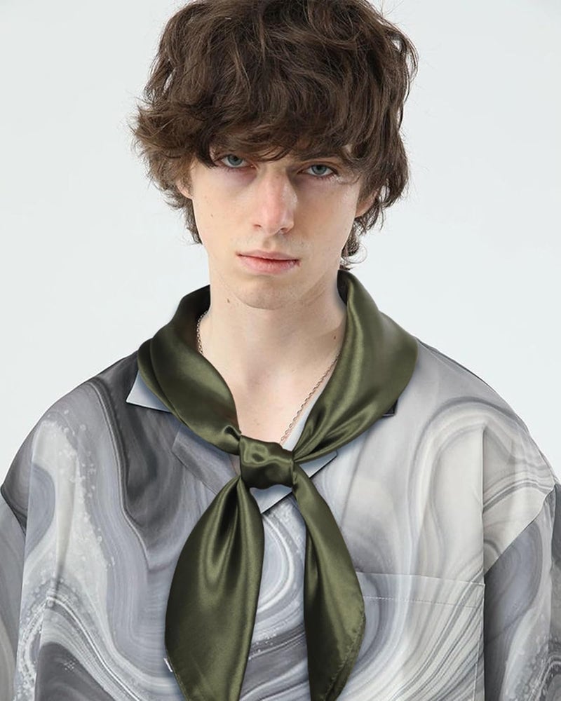 Molans 35 Inch Solid Color Wild Rag, Pure Cowboy Bandanas Oversize Western Neckerchief Bolo Head Scarf for Men Women - Image 2
